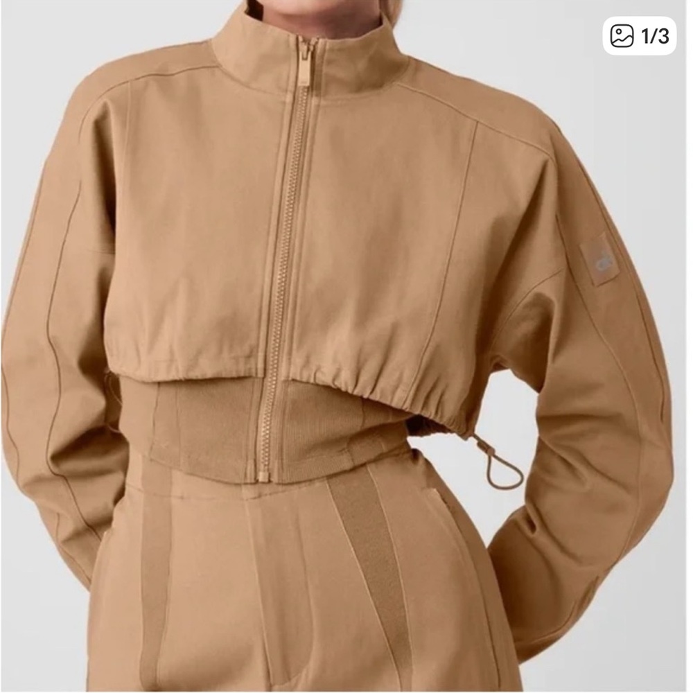 ALO on point Moto Jacket - Toaster Almond XS